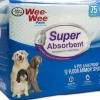 Four Paws Wee-Wee Super Absorbent Pads Dog Training Pads - 24 X 24 In - 75 Pack