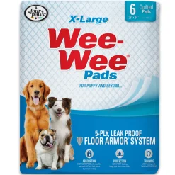 Four Paws Wee-Wee Superior Performance Dog Pads - Extra Large - 28" x 34" - 6 Count