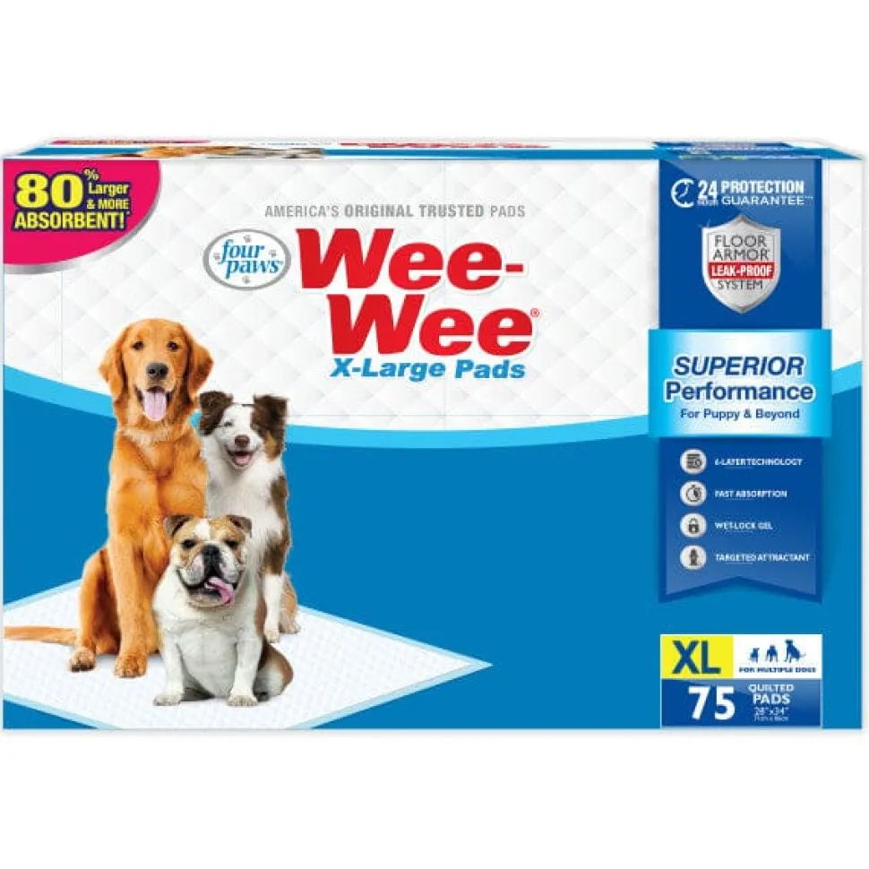 Four Paws Wee-Wee Superior Performance Dog Pads - Extra Large - 75 Count
