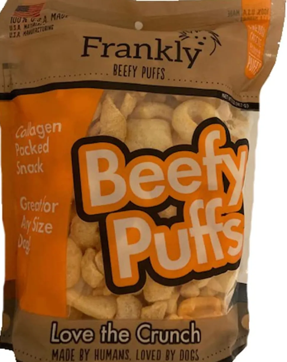 Frankly Pet Beefy Puffs Cheese Crunchy Dog Treats - 5 oz