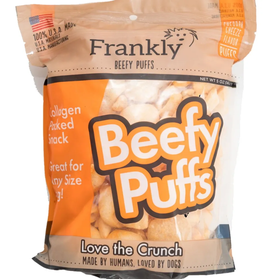 Frankly Pet Beefy Puffs Cheese Crunchy Dog Treats - 2.5 oz