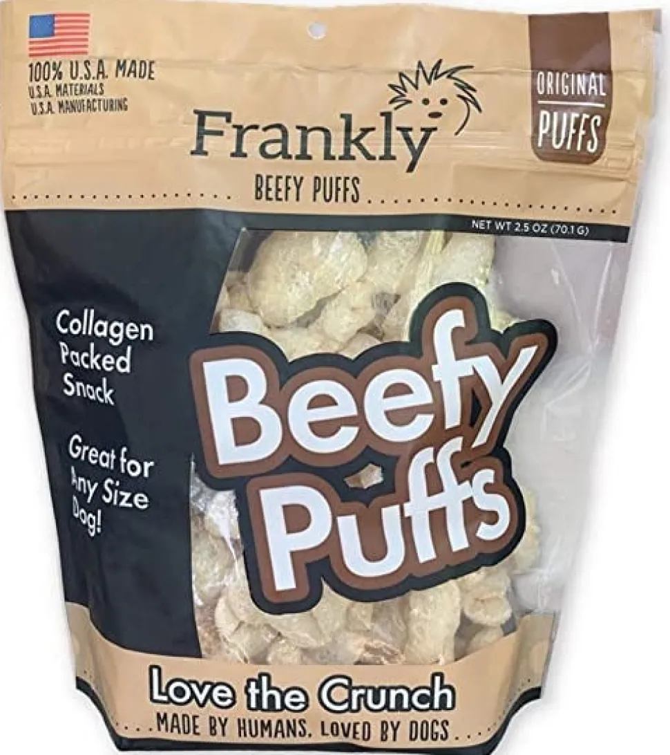 Frankly Pet Beefy Puffs Original Crunchy Dog Treats - 2.5 oz