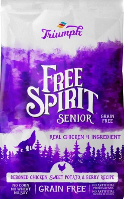 Free Spirit Grain-Free Senior Food Dry Dog Food - Chicken and Sweet Potato - 13 Lbs