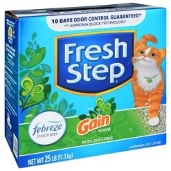Fresh Step with Febreze Cat Litter - Gain Scent - 25 Lbs