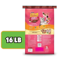Friskies Gravy Swirlers Chicken & Salmon Flavor Dry Cat Food