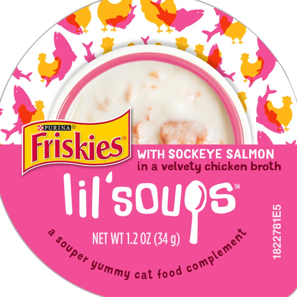 Friskies Natural Grain-Free Lil' Soups With Sockeye Salmon In Chicken Broth Cat Food Compliment