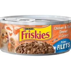 Friskies Prime Filets Chicken & Tuna Dinner in Gravy Canned Cat Food