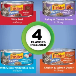 Friskies Shreds Variety Pack Canned Cat Food