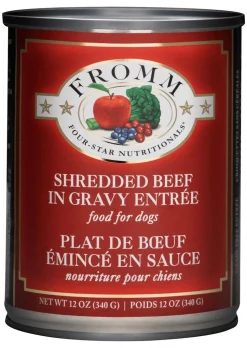 FROMM Four-Star Nutritionals Shredded Beef in Gravy Canned Dog Food - 12.2 Oz - Case of 12