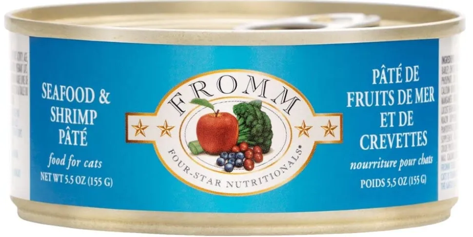 FROMM Four-Star Nutritionals Seafood and Shrimp Canned Cat Food - 5.5 Oz - Case of 12