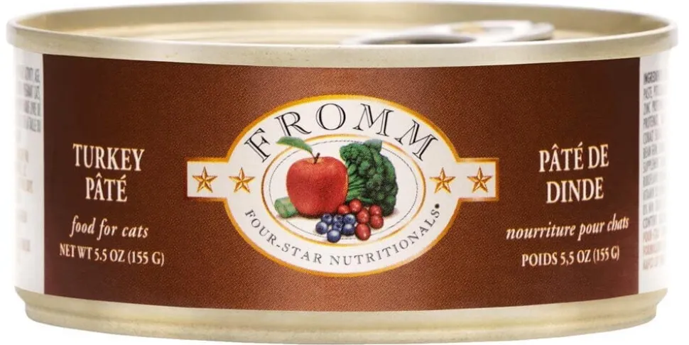 FROMM Four-Star Nutritionals Turkey Pate Canned Cat Food - 5.5 Oz - Case of 12