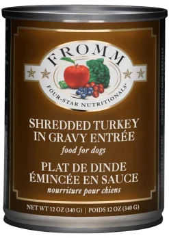 FROMM Four-Star Nutritionals Grain-Free Shredded Turkey Canned Dog Food - 12.2 Oz - Case of 12