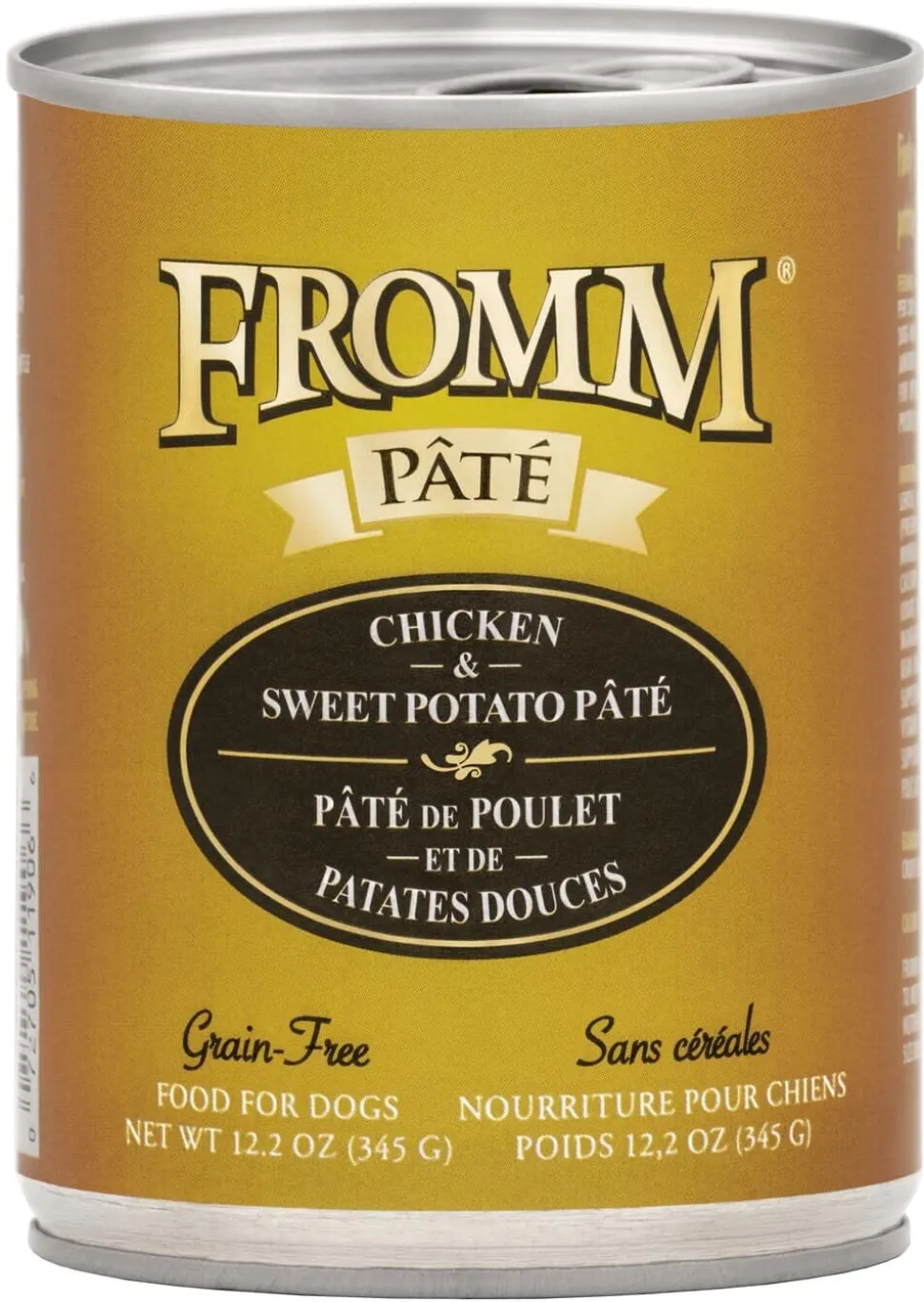 FROMM Gold Grain-Free Chicken and Sweet Potato Pate Canned Dog Food - 12.2 Oz - Case of 12