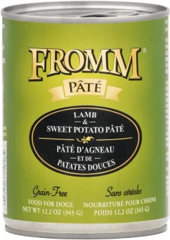 FROMM Gold Grain-Free Lamb and Sweet Potato Pate Canned Dog Food - 12.2 Oz - Case of 12