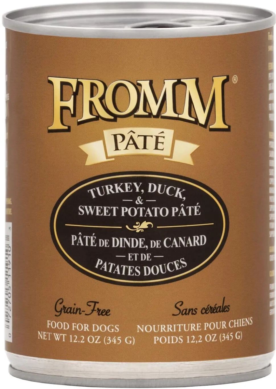 FROMM Gold Grain-Free Turkey Duck and Sweet Potato Pate Canned Dog Food - 12.2 Oz - Case of 12