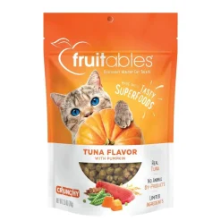 Fruitables Cat Treats Tuna/Pumpkin Crunchy Cat Treats - 2.5 oz Bag