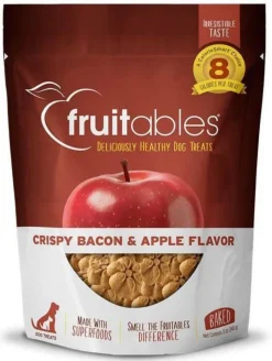 Fruitables Crispy Bacon & Apple Crunchy Dog Treats - 12 oz Pouch