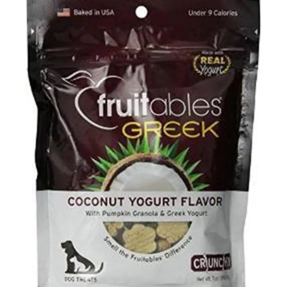 Fruitables Greek Coconut Yogurt Crunchy Dog Treats - 7 oz Pouch