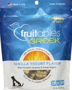 Fruitables Greek Vanilla Yogurt Crunchy Dog Treats - 7 oz Pouch