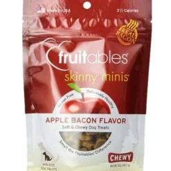 Fruitables Skinny Mini Apple & Bacon Soft and Chewy Dog Treats - 5 oz Pouch