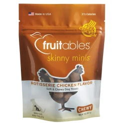 Fruitables Skinny Mini Rotisserie Chicken Soft and Chewy Dog Treats - 5 oz Pouch