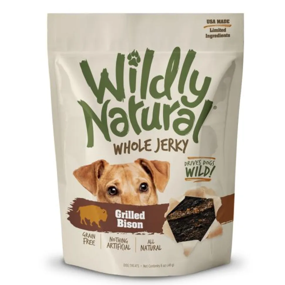 Fruitables Wildly Natural Grilled Bison Strips Dog Jerky Treats - 5 oz Pouch