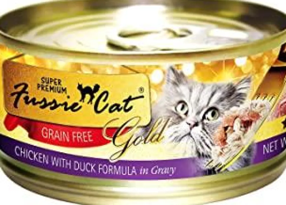 Fussie Cat Chicken with Duck in Gravy Canned Cat Food - 24/5.5 oz Cans - Case of 1