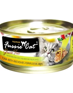 Fussie Cat Premium Tuna with Anchovies Canned Cat Food - 24/5.5 oz Cans - Case of 1