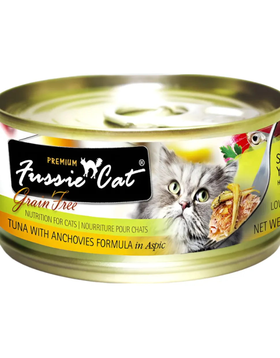 Fussie Cat Premium Tuna with Anchovies Canned Cat Food - 24/5.5 oz Cans - Case of 1