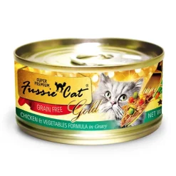 Fussie Cat SP Chicken & Vegetables Formula in Gravy Canned Cat Food - 24/2.82 oz Cans - Case of 1