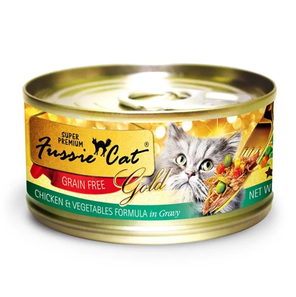 Fussie Cat SP Chicken & Vegetables Formula in Gravy Canned Cat Food - 24/2.82 oz Cans - Case of 1