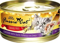 Fussie Cat SP Chicken with Duck Formula in Gravy Canned Cat Food - 24/2.82 oz Cans - Case of 1