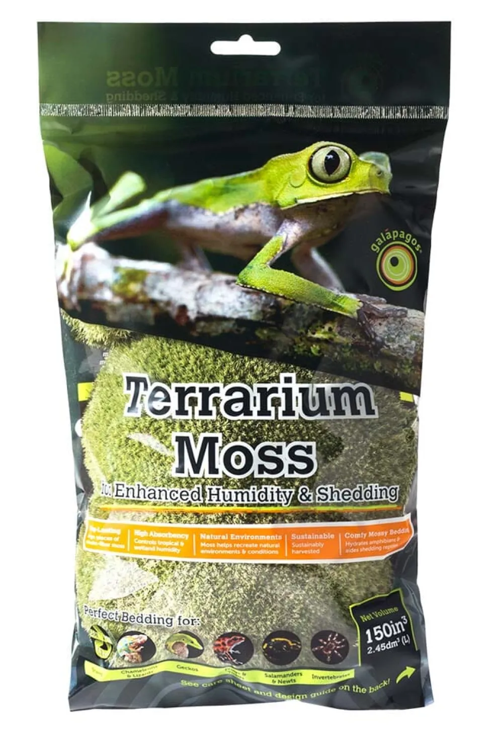 Galapagos Royal Pillow Moss for Tropical & Forest Tanks - Fresh Green - 2.6 Qt - Mini