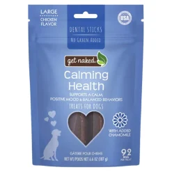 Get Naked Grain-Free Chicken and Chamomile Flavored Calming Sticks Dog Dental Treats - 6.2 Oz