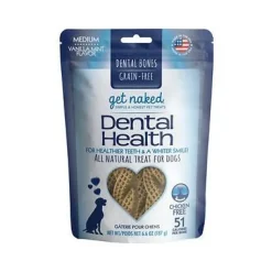 Get Naked Grain-Free Dog Chewy Dental Bones Mint - Medium - 6.6 Oz