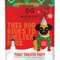 GivePet Dog Treats Holiday Grain-Free Pugly Sweater - 6 Oz