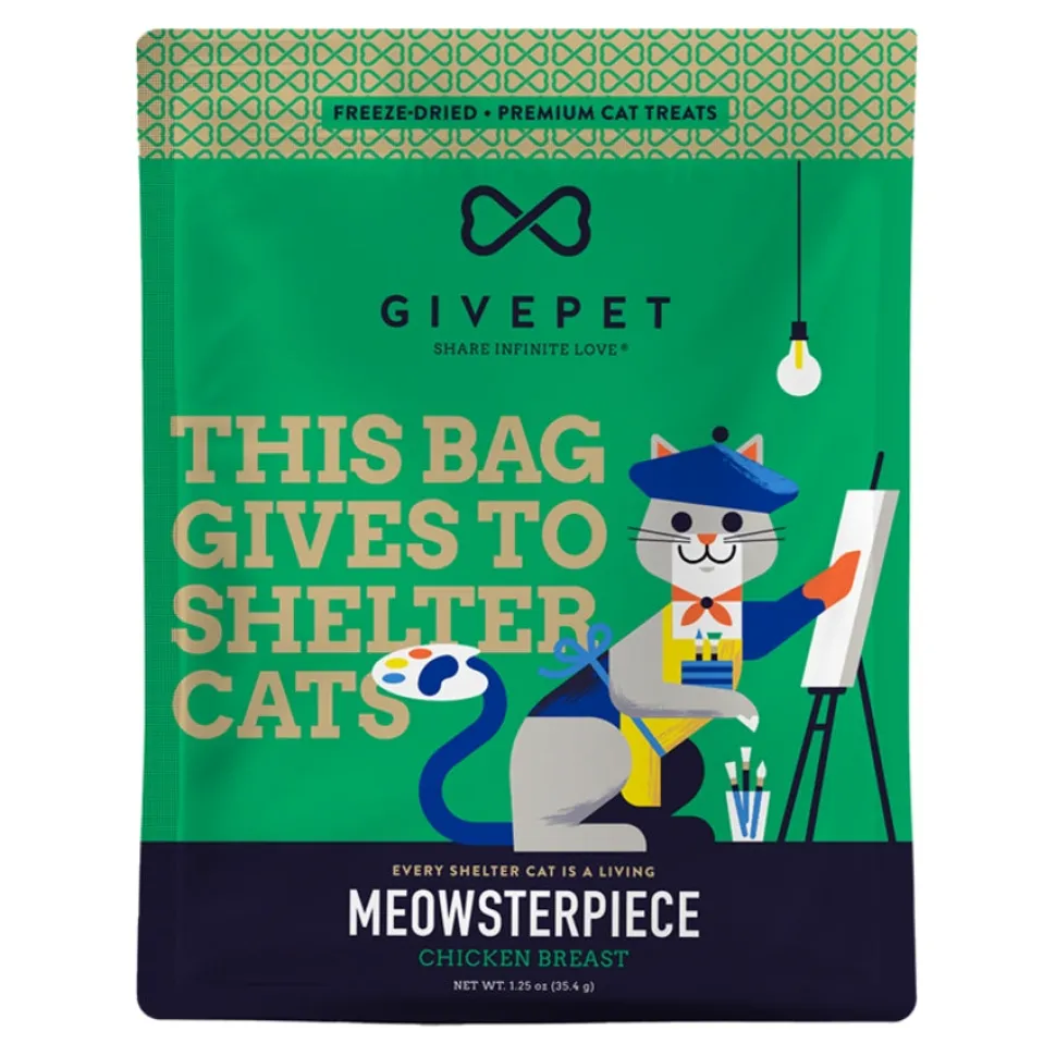GivePet Grain-Free Meowsterpiece Chicken Breast Freeze-Dried Cat Treats - 1.25 Oz