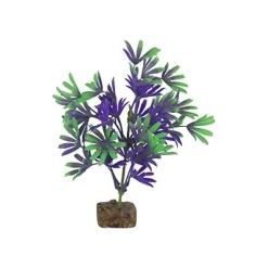 Glofish Multi-Color Plastic Aquarium Plant - Purple and Green - Medium