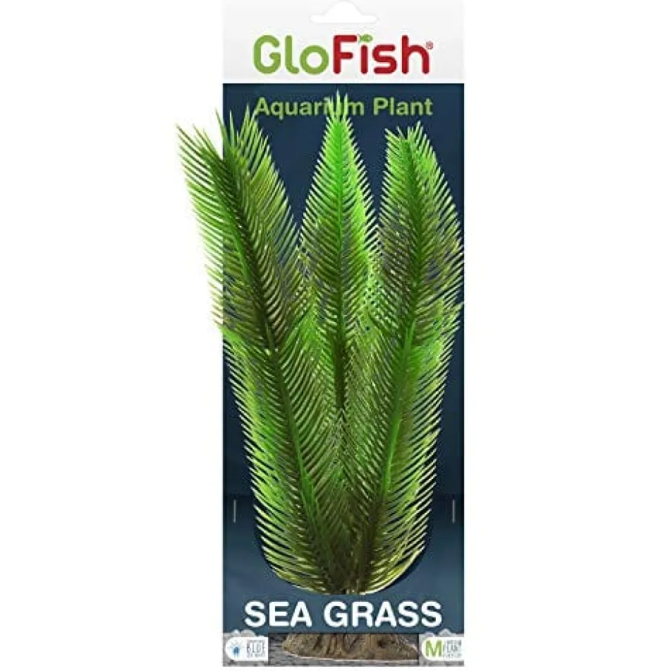 Glofish Plastic Aquarium Plant - Sea Grass - Medium