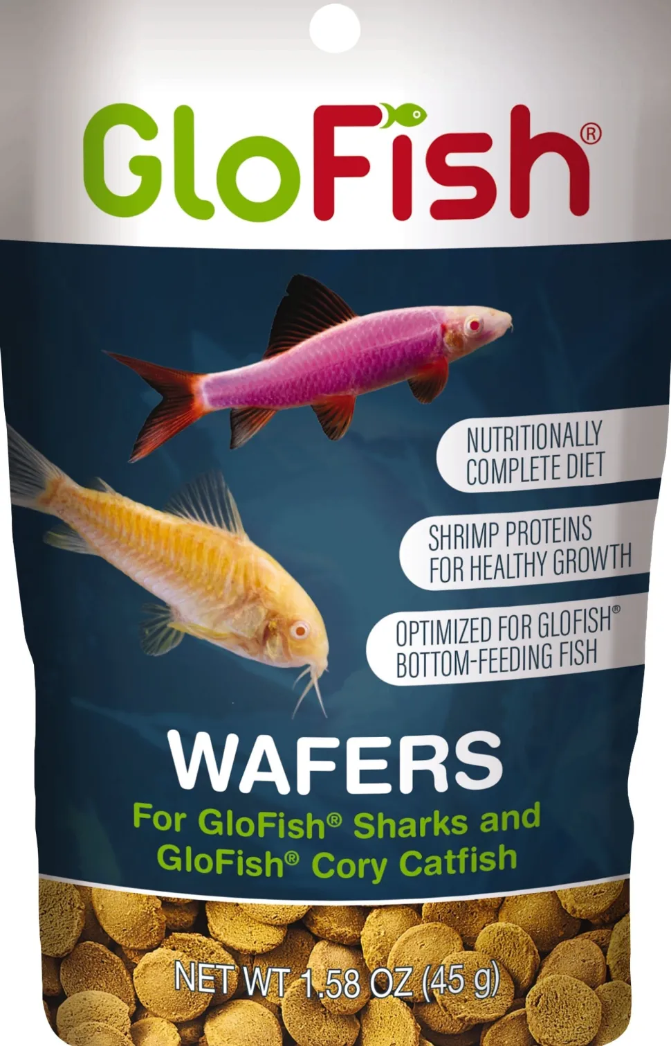 Glofish Wafer Shark/Cory Fish Food - 1.58 Oz