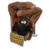 GoDog Action Battery-Free Reacting Squeaky Ape Plush Dog Toy - Brown