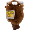 GoDog Action Battery-Free Reacting Squeaky Beaver Plush Dog Toy - Brown
