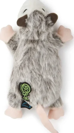 GoDog Flatz Opossom Squeak and Plush Dog Toy - Mini