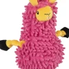 GoDog Llama the Noodle Squeak and Plush Dog Toy with Chew-Guard Tech - Pink - Small