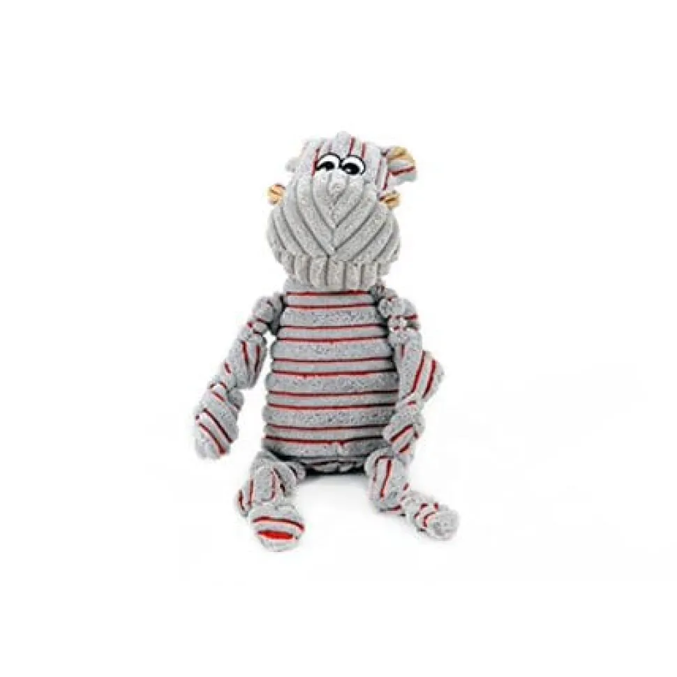 GoDog Mopz Donkey Squeak and Plush Dog Toy with Chew-Guard Tech - Gray