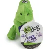 GoDog T-Rex Squeak and Plush Dog Toy with Chew-Guard Tech - Lime - Extra Small