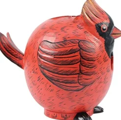 Gord-O Cardinal Bird Wild Bird House - Red/Black - 8.8 X 5.9 X 7.2 In