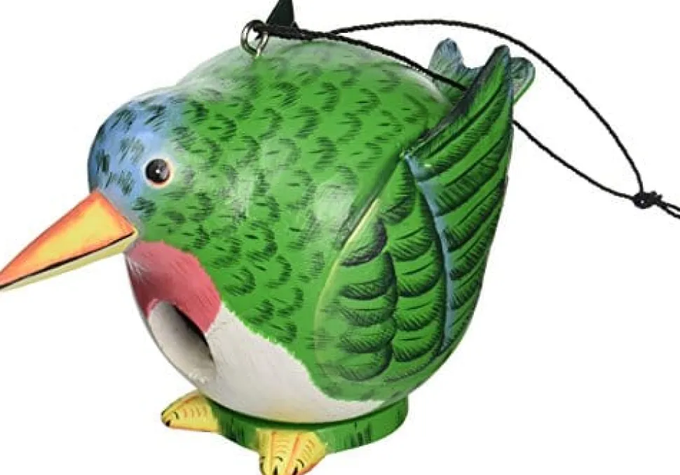 Gord-O Hummingbird Bird House - Green - 6.3 X 9.8 X 5.9 In