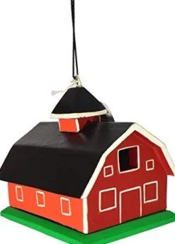 Gord-O Red Barn Bird House - Red - 6.25 X 8 X 17 In