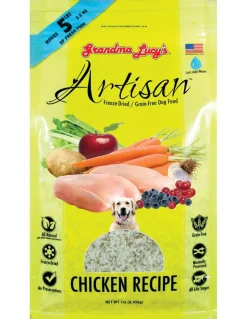 Grandma Lucy's Artisan Grain-Free Chicken Freeze-Dried Dog Food - 1 lb Bag